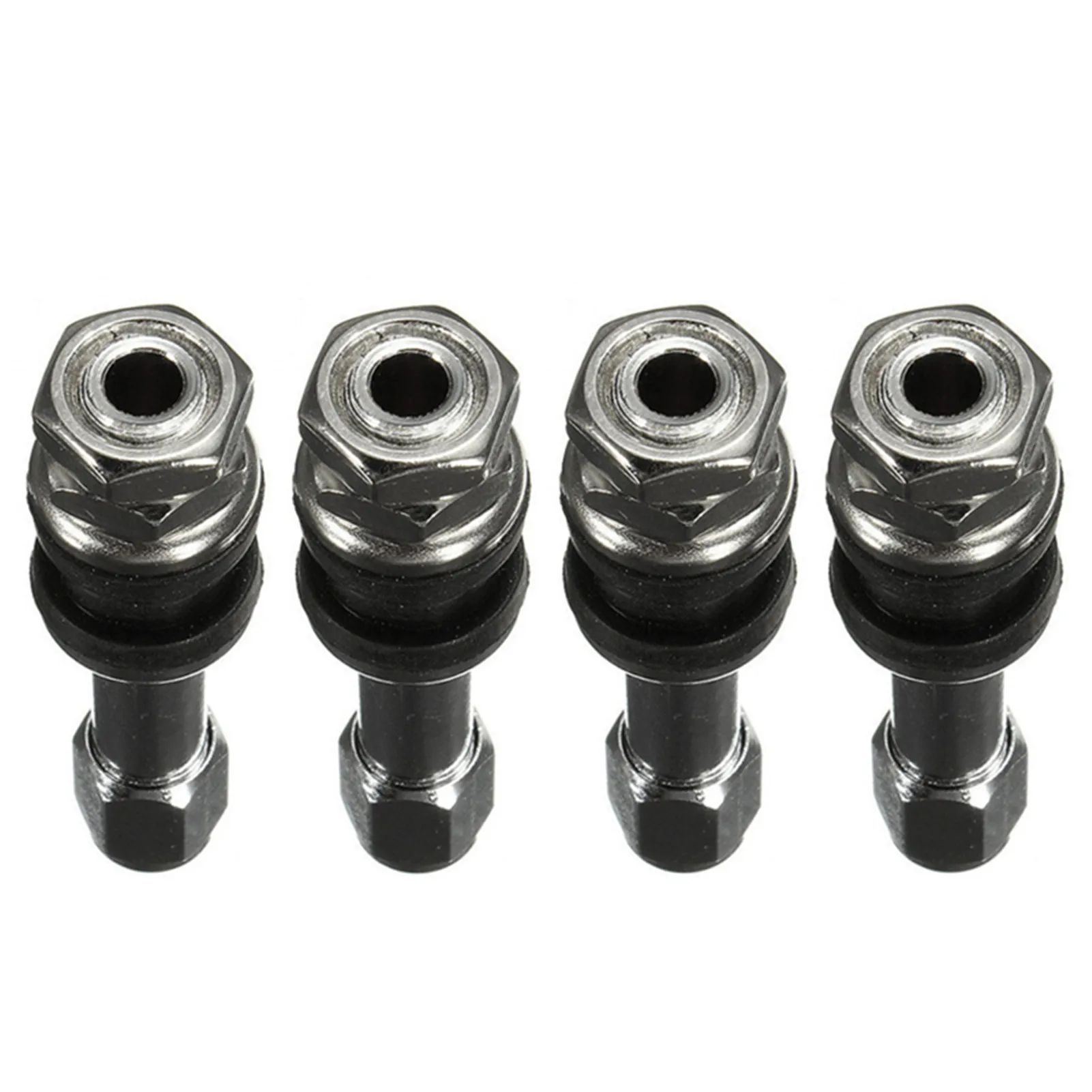 

4pcs Vacuum Valve Nozzle Copper With Valve Cap Valve Core Aluminium Tubeless Tyre Valve Stem Cap Wheel Tire Valve Core