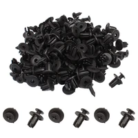 50pcs 6mm black hole dia black bumper fender fastener clips plastic rivets for car rivets fasteners clips for honda toyota