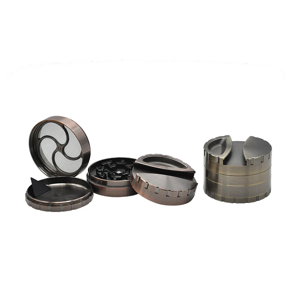Металлическая мельница для табака премиум-класса 80 мм 4 слоя цинковый сплав