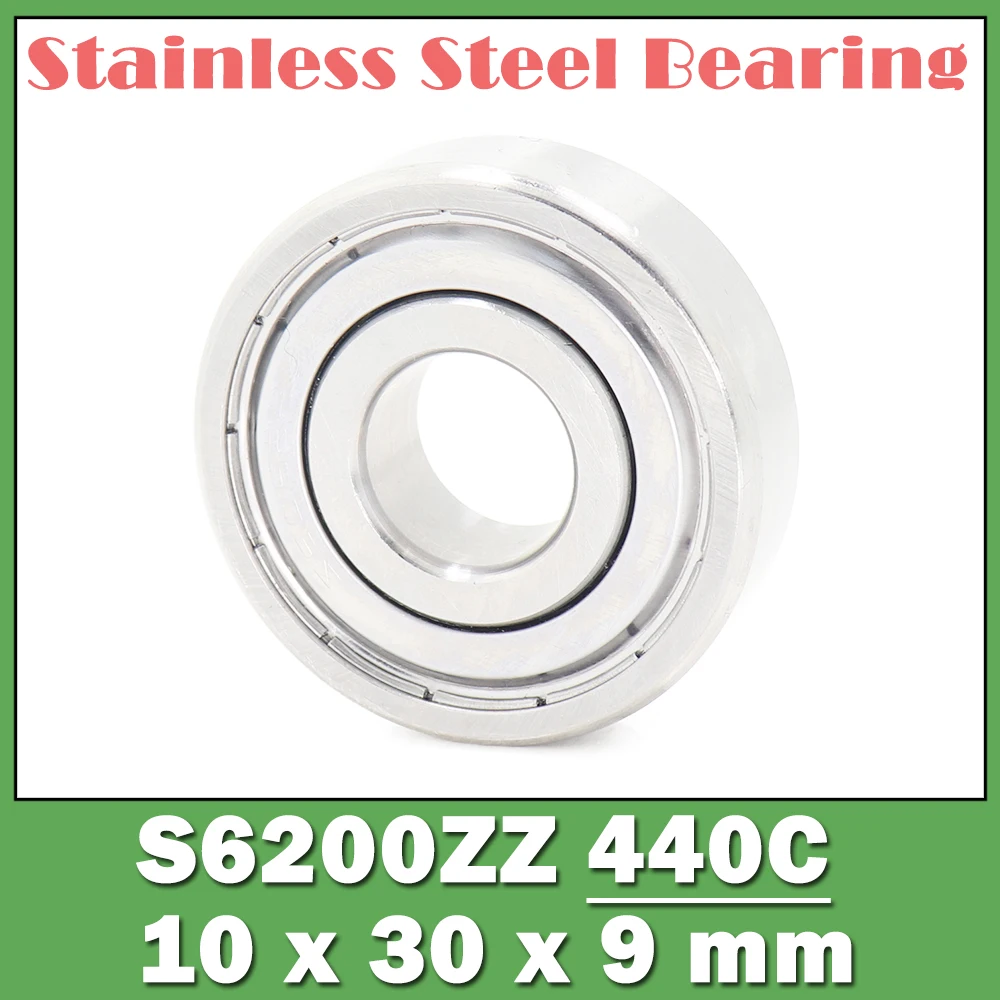 

S6200ZZ Bearing 10*30*9 mm ( 10 PCS ) S6200 Z ZZ S 6200 440C Stainless Steel S6200Z Ball Bearings