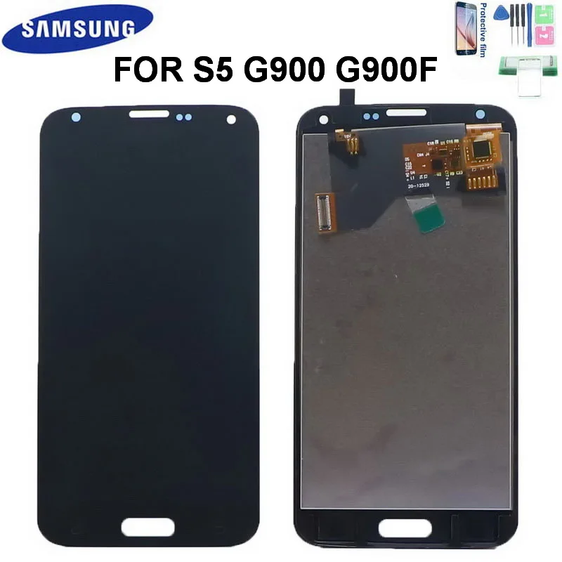 100% протестированный ЖК-дисплей для SAMSUNG Galaxy S5 G900 G900M цифровой преобразователь