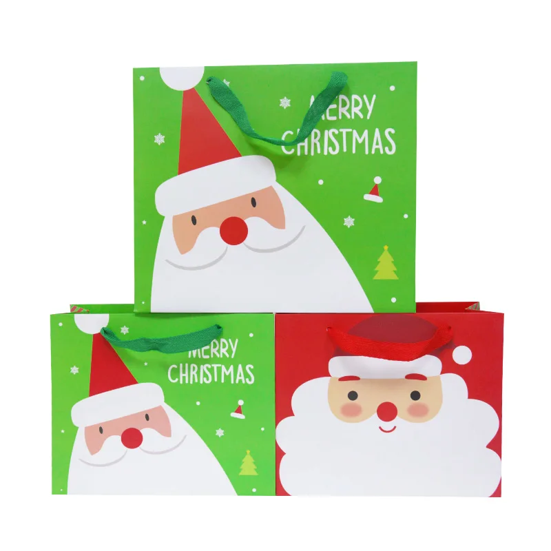 

Merry Christmas Santa Claus Favor Gift Box Candy Bag Cookies Packaging Xmas Happy New Year Navidad Noel Natal Party Favors Bag