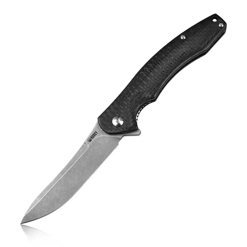 Карманный нож KUBEY ERIS KU179CF EDC с лезвием D2 ручка из углеродного волокна