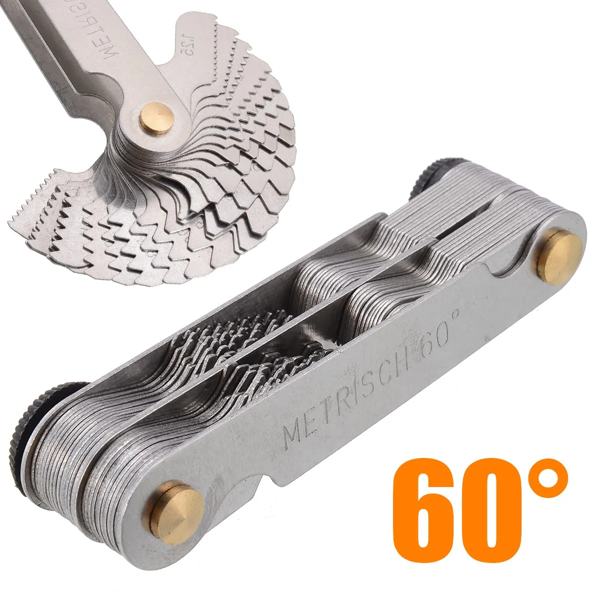 

Degree Metric Inch Thread Plug 55/60 Whitworth Metric Screw Thread Pitch Gauge Blade Gage For Measuring Tool Fast Shipping