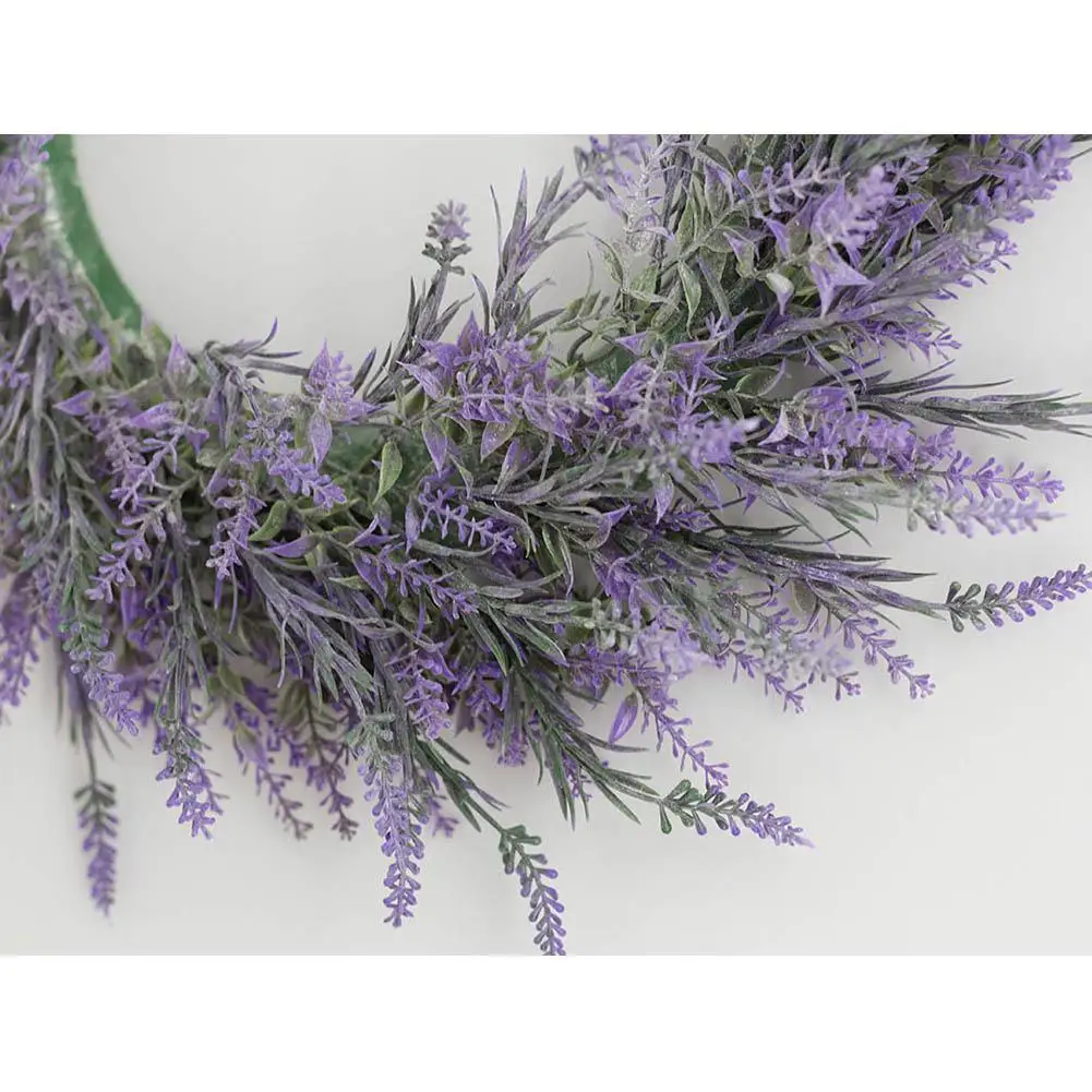 

Fake Lavender Hanging Wreath Garland for Front Door Christmas Party Wedding Decoration