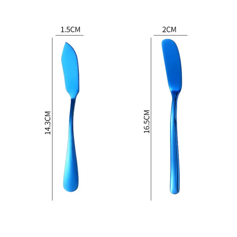 

Stainless Steel Butter Knife Cheese Dessert Jam Spreaders Cream Gold Black Rose Gold Knives Western Cutlery Breakfast Tool 1Pcs