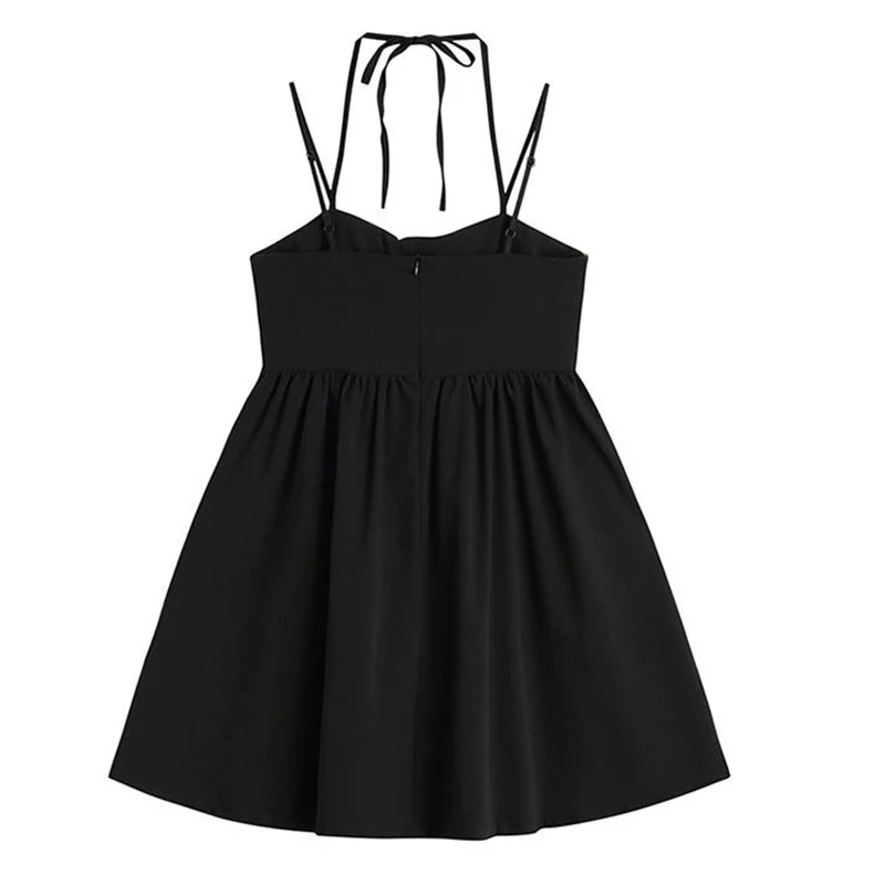 Женское платье с бантом без рукавов летнее тонкое открытой спиной и высокой