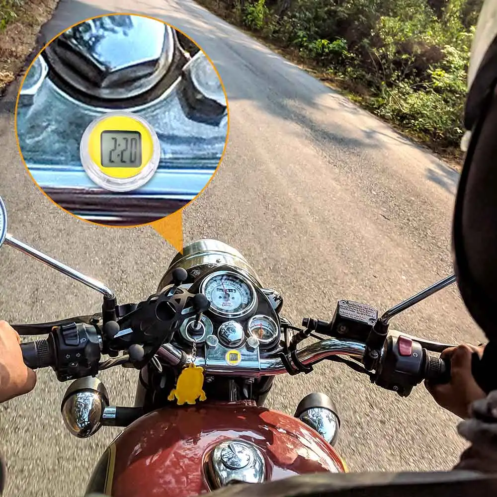 Мини точные часы для мотоцикла водонепроницаемые компактные крепления на