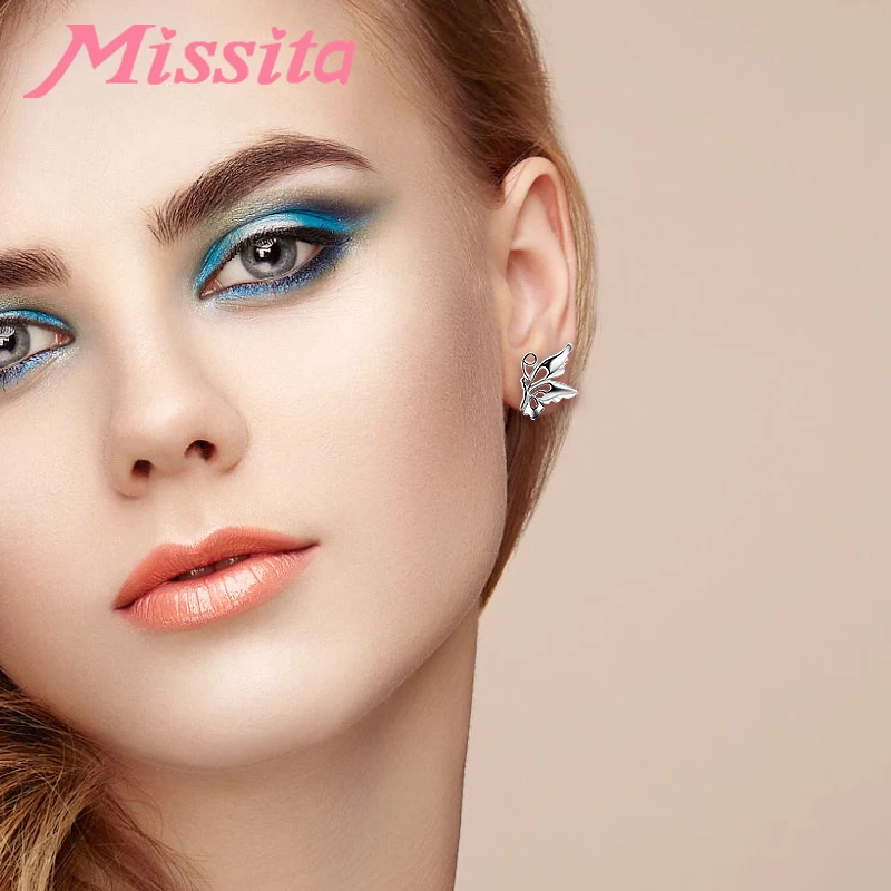 MISSITA 100% 2019 новые модные серьги-гвоздики в форме бабочки для женщин Свадебные