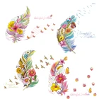 Красивые настенные Стикеры с перьями и полом, рождественские фрески на окно, стекло, гостиная, детская комната, декоративные наклейки для домашнего декора