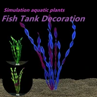 2pcs green purple artificial kelp fish tank decoration simulation long aquatic grass plants aquarium tank landscaping accessory