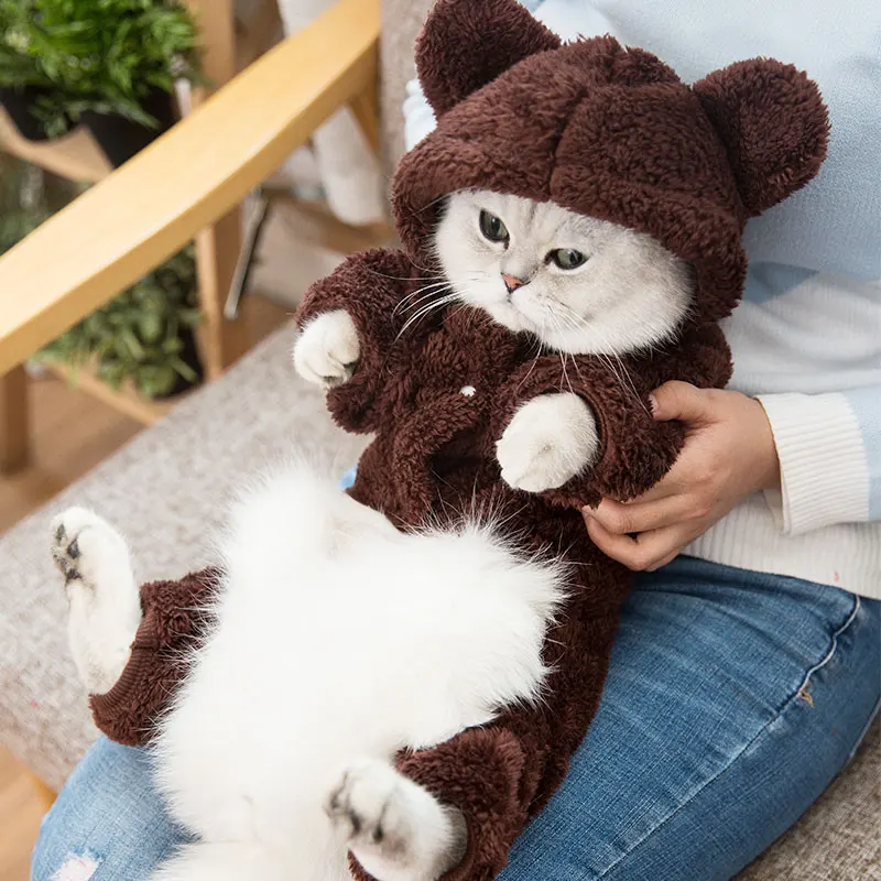 

New Puppy Pet Costumes Cats Luxury Autumn Winter Dog Cat Clothes Christmas Hoodies Roupa Para Cachorro Pets Supplies JJ60JSBY