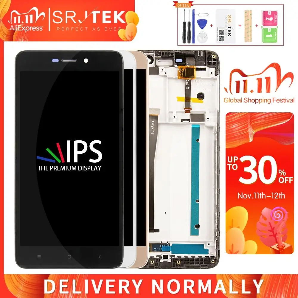 

Srjtek For XIAOMI Redmi 4A Display Matrix Touch Screen Digitizer Full Assembly With Frame 5.0'' For Xiaomi Redmi 4A LCD Touch
