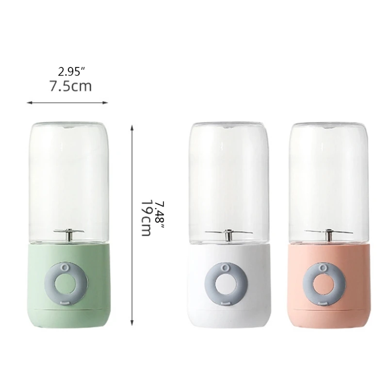 

Portable Personal Blender Mini Travel Fruit Ice Electric Smoothie Blender Juicer Cup Maker Mixer 4 Blades Rechargeable