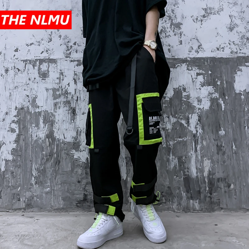 Брюки-султанки WQ072 мужские с эластичным поясом Джоггеры в стиле пэчворк модная