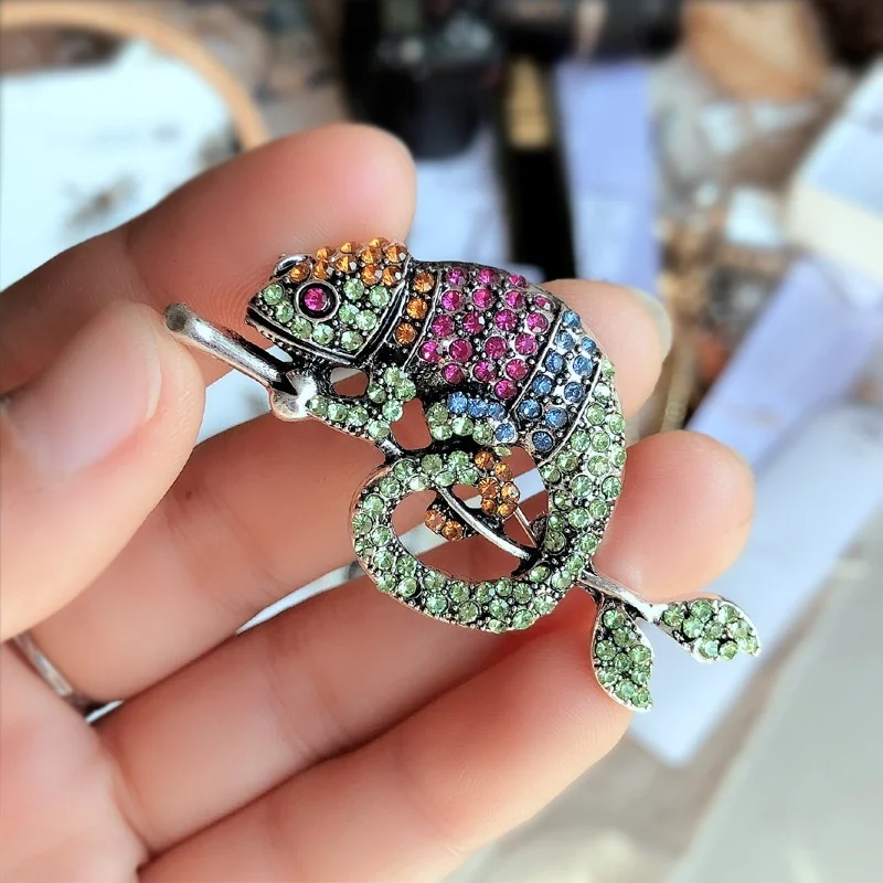 

chameleon brooch high grade animal pin fashion Clothing accessories jewelry brooches Good Gift