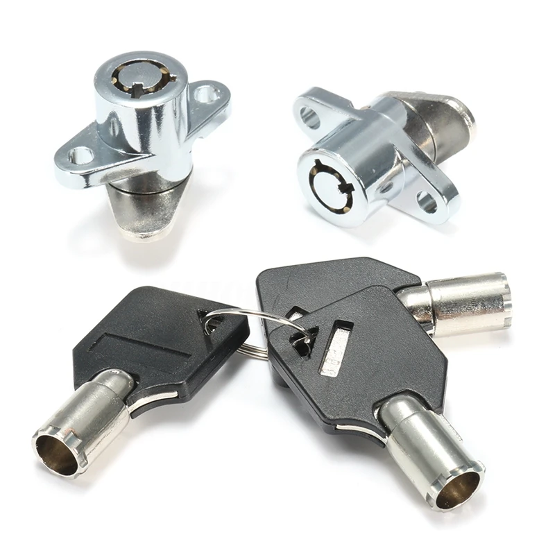 

2X Hard Saddlebag Lock 3 Keys Set For Touring Electra Glide Road King New