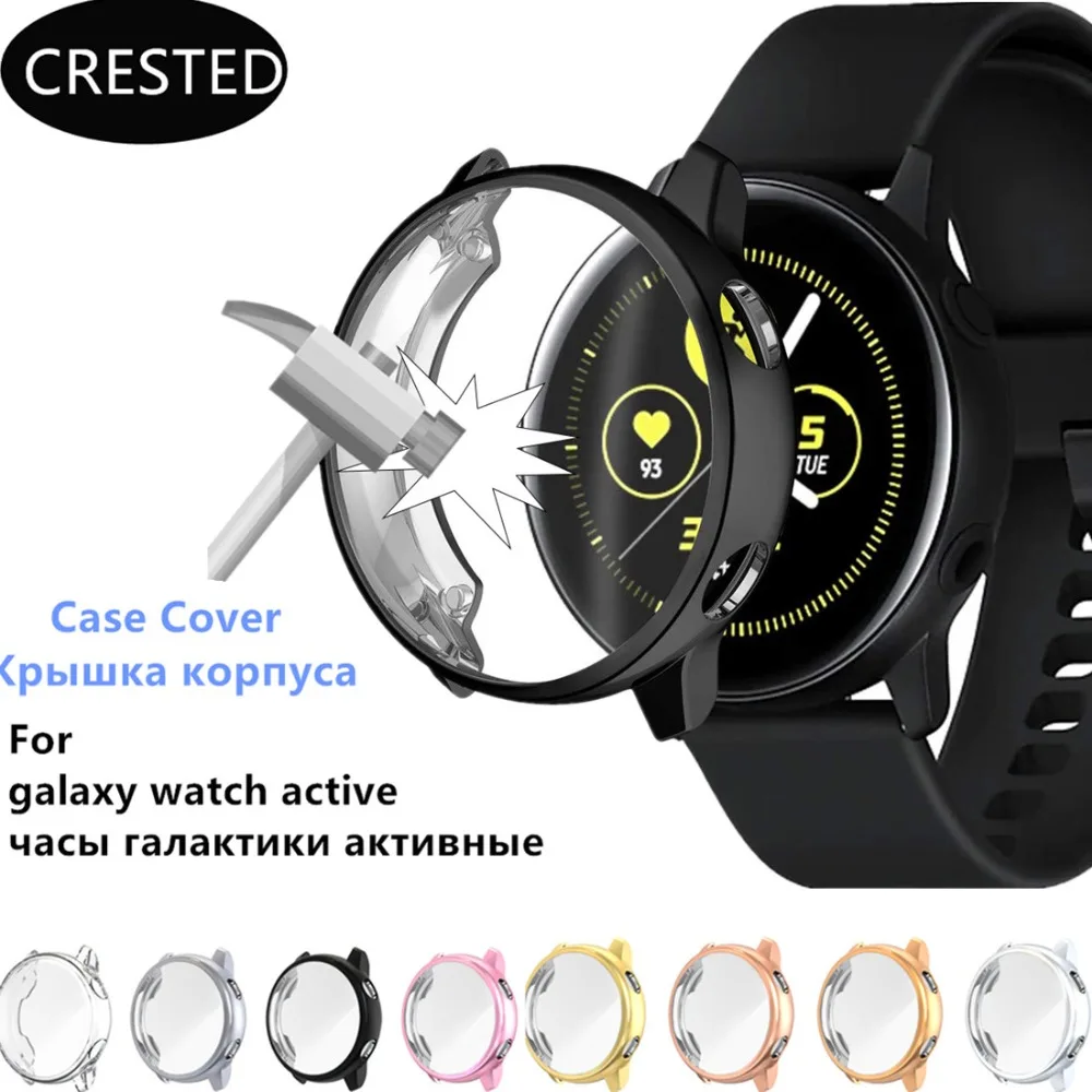Galaxy active watch чехол для samsung galaxy watch Активный Чехол бампер Защита экрана полное покрытие Силиконовая защита