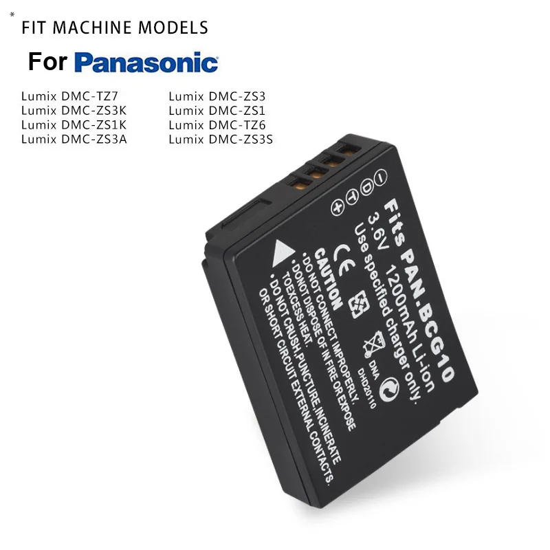 1200 мАч DMW-BCG10 DMW BCG10 BCG10E батарея камеры для Panasonic Lumix DMC-3D1 DMC-TZ7 DMC-TZ8 DMC-TZ10 dmktz19 DMWBCG10 |