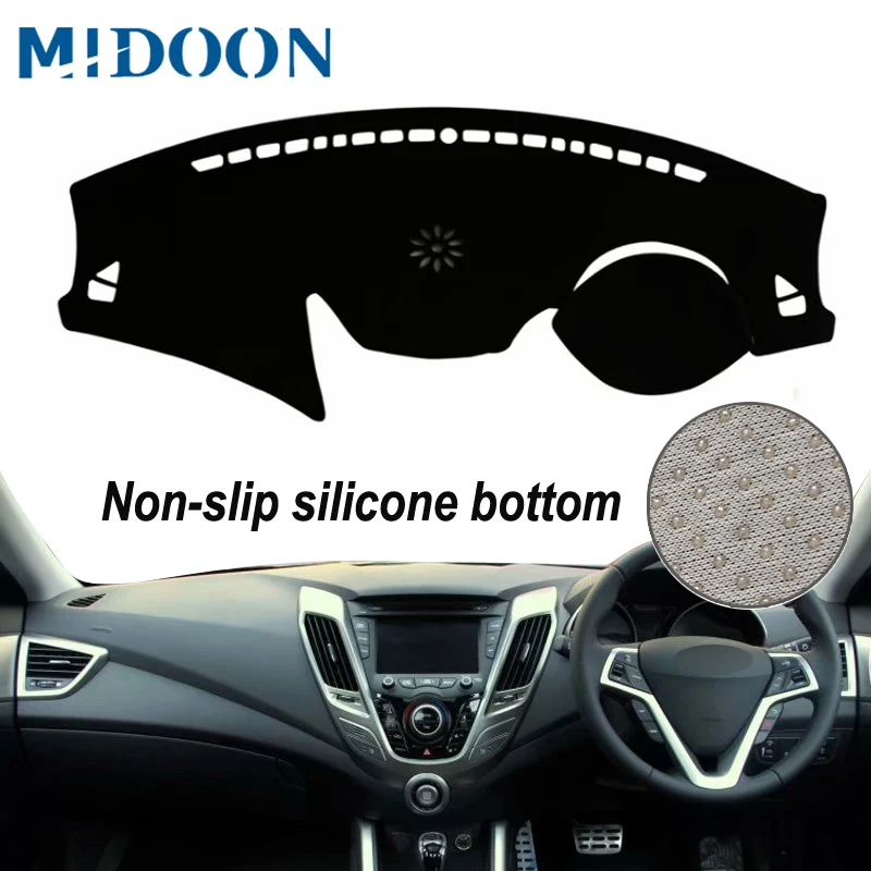 MIDOON для Hyundai Veloster 2011 2012 2013 2014 2015 2016 2017 автомобильный Стайлинг Чехлы Dashmat Dash коврик