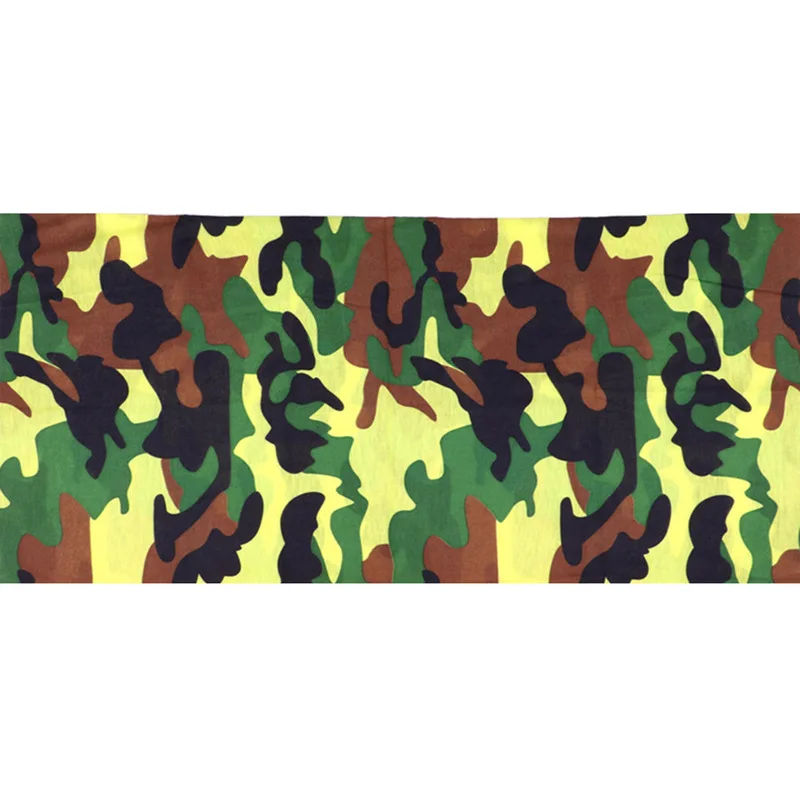 Бандана многофункциональная камуфляжная бесшовная бандана с листьями шарф