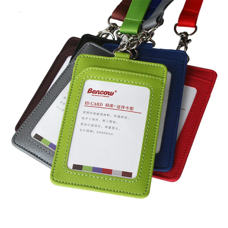Держатель для карт с шейным ремешком держатель значка удостоверения личности