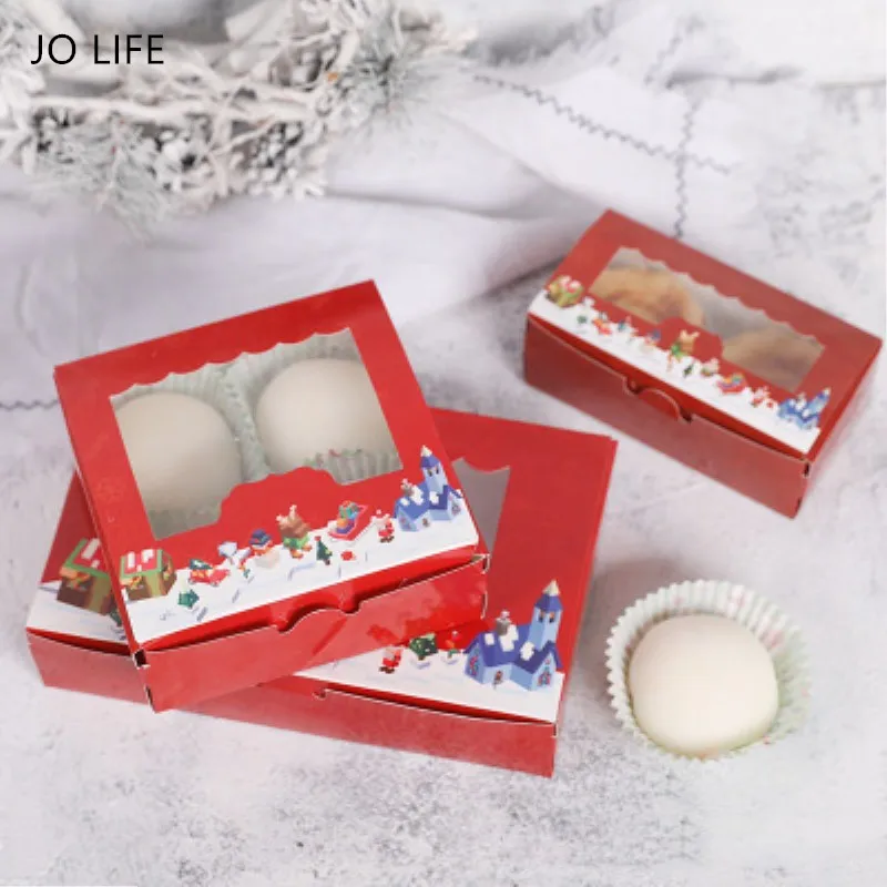 JO LIFE 10 шт. Рождественская яркая коробка с яйцами прозрачная подарочная окошком