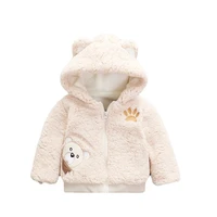 cute paw plush baby jacket christmas sweet princess girls coat autumn winter warm hooded outerwear toddler girl clothes winter