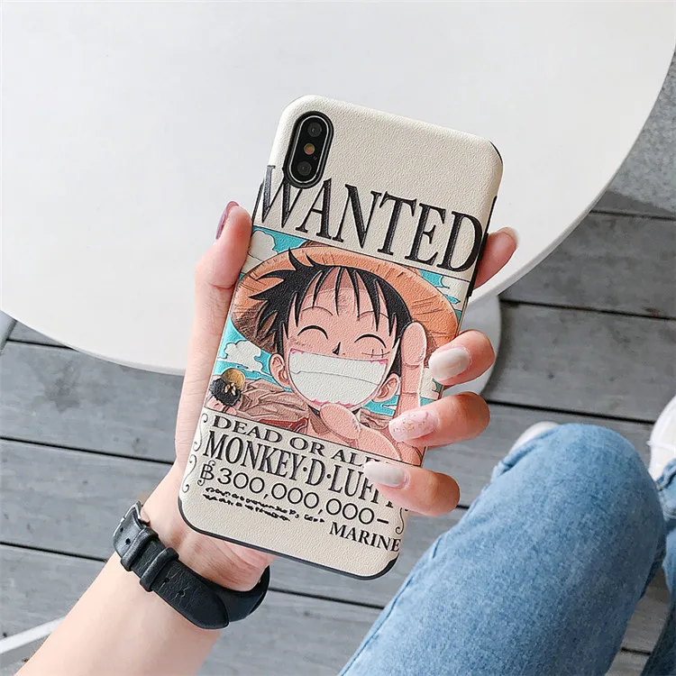 Цельный японский аниме Luffy Wanted винтажный постер чехол для телефона iPhone 7 7plus 6S 8 Plus