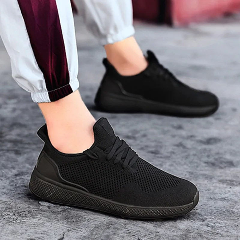

Men's Casual Shoes Outdoor Sneakers Athletic Walking Shoes Soft Bottom Flat Rubber Male Wild Footwear Mesh Solid Shoes For Men