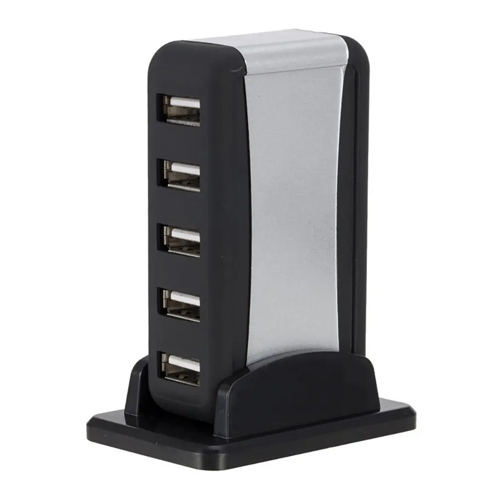 Вертикальные 7 портов концентратор дистрибьютор USB с базой питания внешний