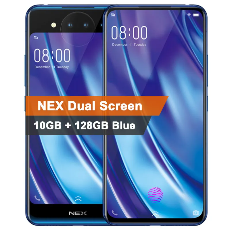 10G 128G Polar Blue Двусторонний мобильный телефон vivo nex 2, 10 ГБ, 128 ГБ, snapdraon, 845, 6,39 дюймов, экран, отпечаток пальца, три камеры, телефон - Цвет: 10G 128G Polar Blue