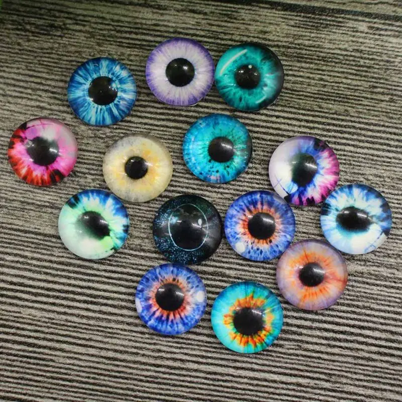 

20Pcs/Pack Random Color 10/16/20MM Plastic Glass Dolls Eye DIY Crafts Eyes For Children Toy Dinosaur Animal Eye Accessories