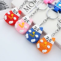 cute blocks cat pendant key rings chains car bag charm keychains women men creative keyrings couple gift fashion accessories