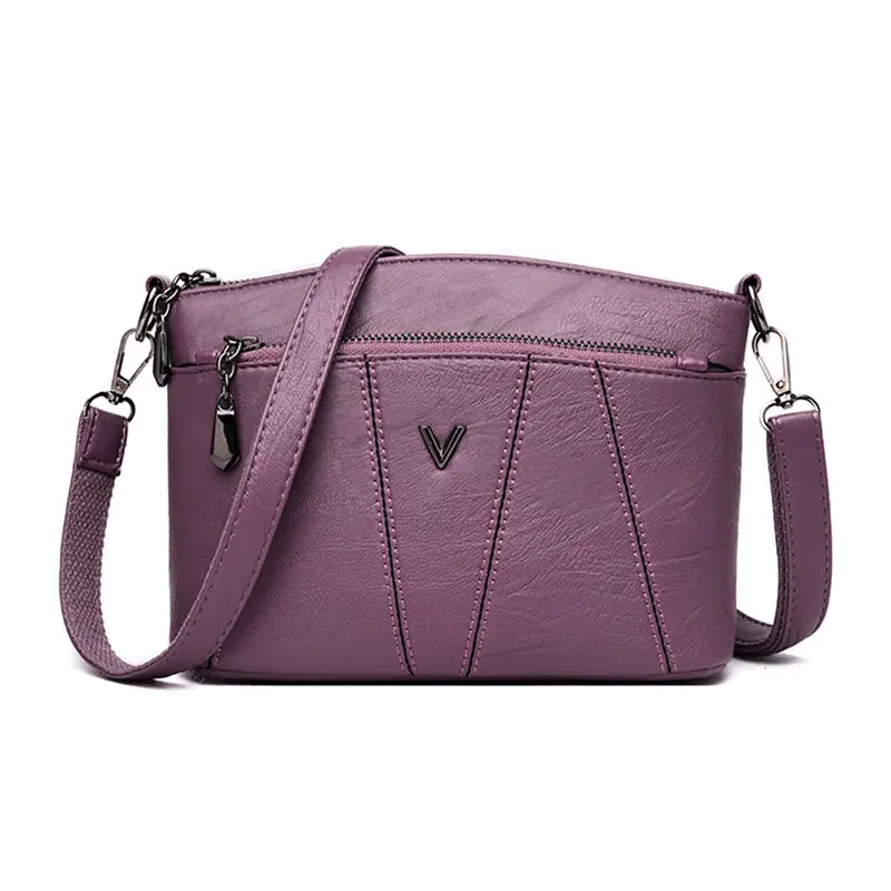 Purple Женские сумки через плечо для женщин роскошные сумки женские кожаные сумки на плечо дизайнерские женские сумки - Цвет: Purple