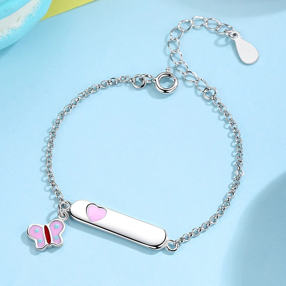 ELESHE пользовательское имя браслет для девочек 925 стерлингового серебра цепочка