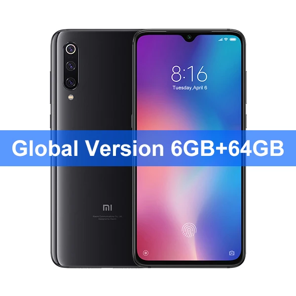 6GB 64GB Black Глобальная версия Xiaomi mi 9 mi 9 6GB 64GB мобильный телефон Восьмиядерный процессор Snapdragon 855 6,3" AMOLED дисплей 48MP AI Тройная камера - Цвет: 6GB 64GB Black