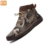 Мужские ботинки Xiaomi, зимние толстые плюшевые теплые мужские повседневные кроссовки, легкие Замшевые мужские зимние ботинки, нескользящая уличная мужская обувь