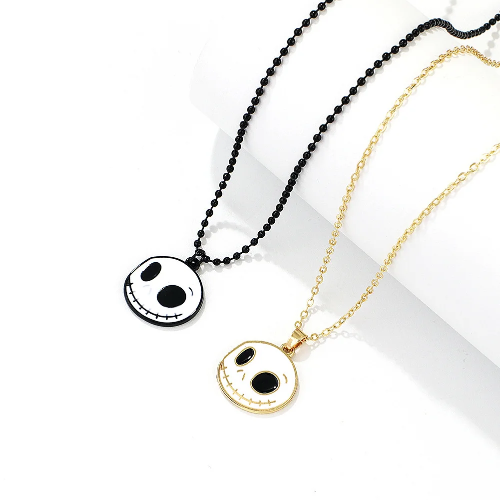 Длинная цепь на Хэллоуин панк сплав Череп голова скелет искусственное ожерелье