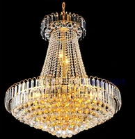 free shipping gold modern crystal chandelier light upscale royal crystal ceiling lustre crystal pendant lamps