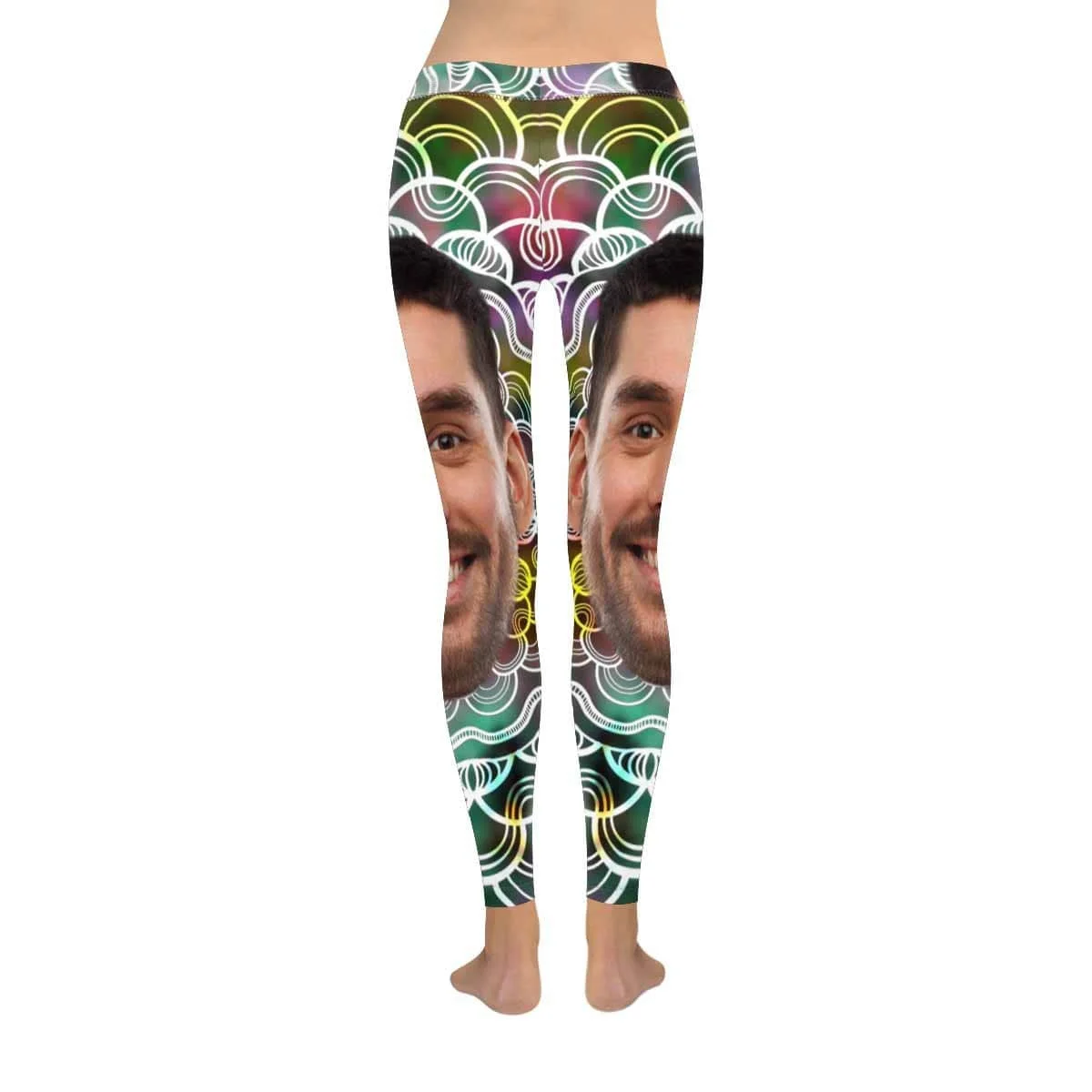 

Custom Face Auspicious Clouds All-Over Low Rise Yoga Leggings