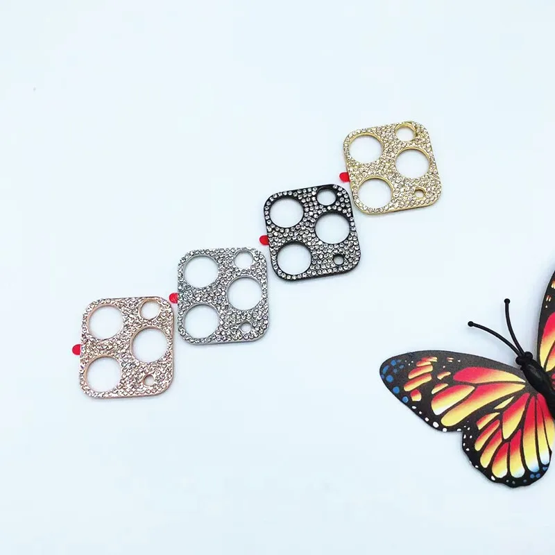 

Luxury 3D Rear Camera Protection for IPhone11 12 Mini Pro Max Crystal Glitter Diamond Fashion Bling Diamond Lens Film Protection