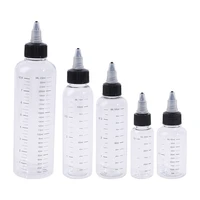 1pcs ink bottles 3060100120250ml plastic tube liquid capacity dropper bottles twist top cap tattoo pigment ink containers