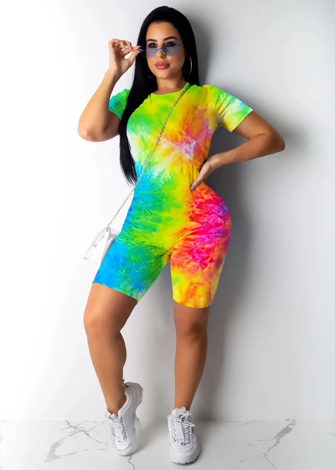 

Summer 2020 new women printed two-piece fashion casual sportswear suit