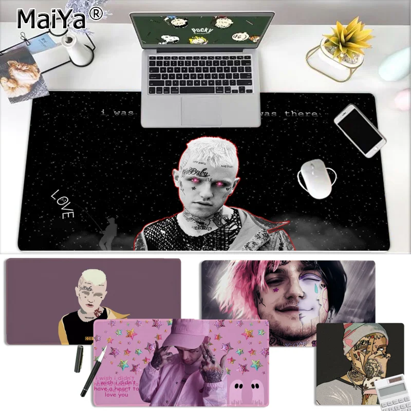 

Maiya новый дизайн Lil Peep красивый коврик для мышки в стиле аниме резиновый ПК компьютерный игровой коврик для мыши