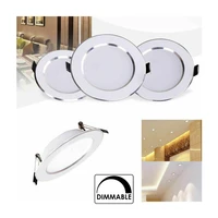 dimmable led downlight panel recessed ceiling light 3w 5w 7w 9w 12w 15w 18w bulb bedroom kitchen indoor led spot light 110v 220v