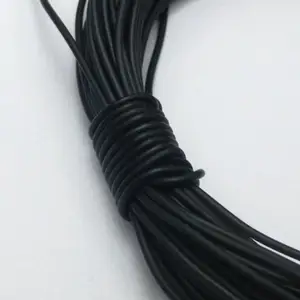 Цельный резиновый пластиковый шнур для ювелирных изделий, 50 метров, черный, 1 мм