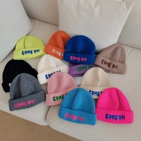 maxsiti u 2021 autumn and winter new skullies cap letter embroidered wool hat women warm knitted hat men beanies hat cold hats