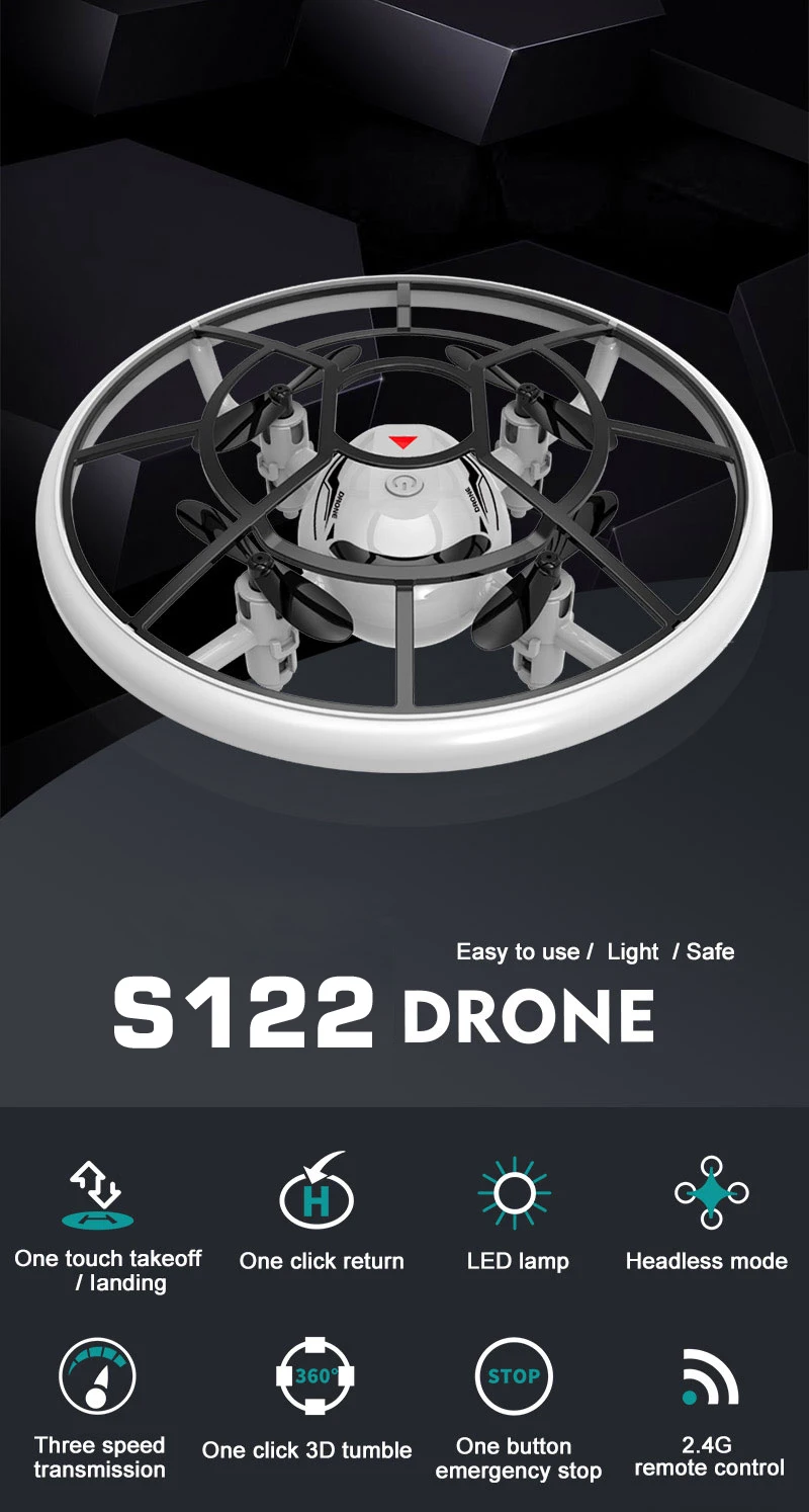 S122 Мини RC дроны вертолет UFO самолета ручной зондирования Инфракрасный маленький