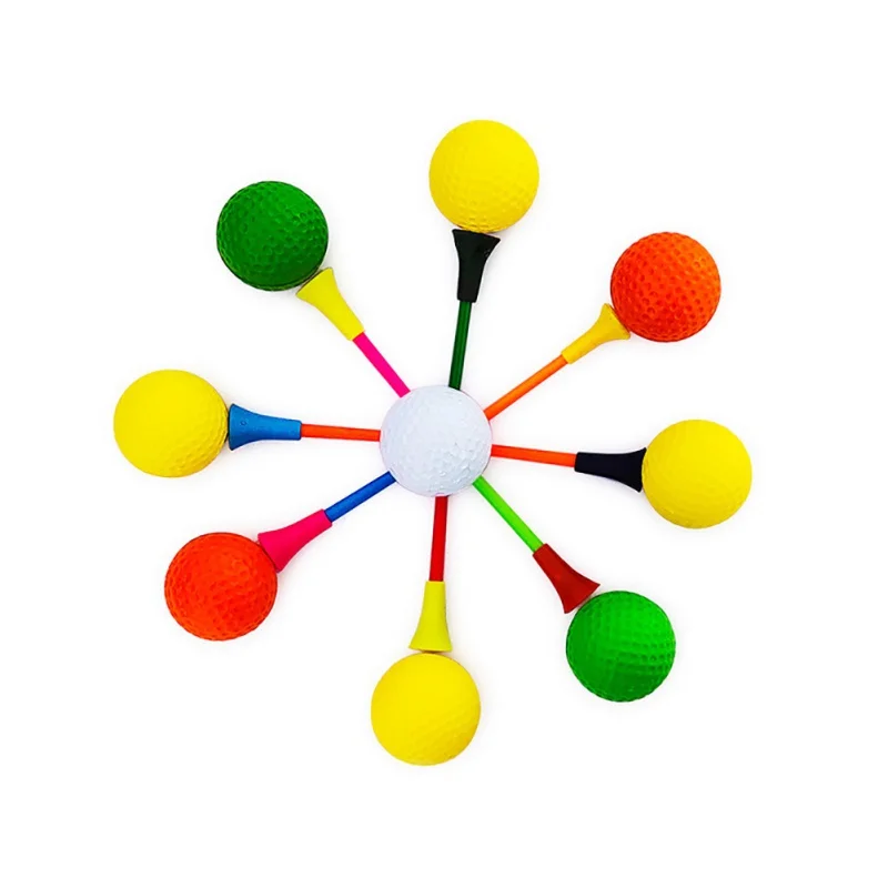 

50Pcs Plastic Golf Tees Golf Double-Layer Nail Rubber Sleeve Plastic 17mm Tee Golf Course Supplies Golf Accessories Mk LO